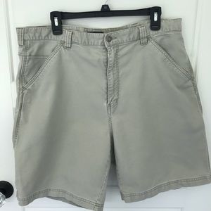 Cherokee Men’s Cargo Shorts Tan Sz 38 Flat Front